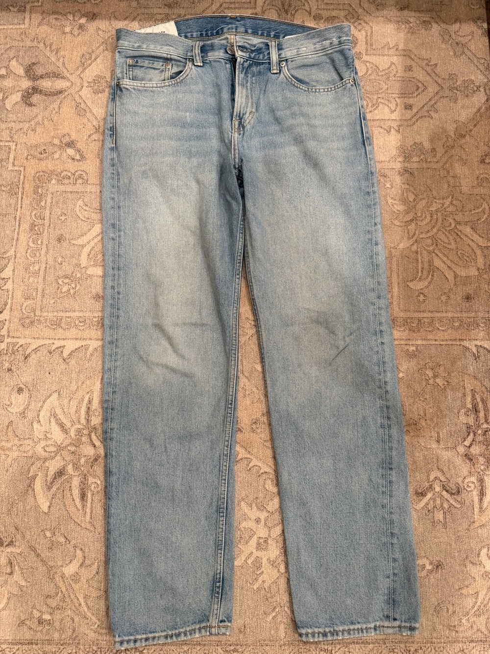 H&M Men’s Relaxed Fit Jeans 32x32 Light Wash Denim